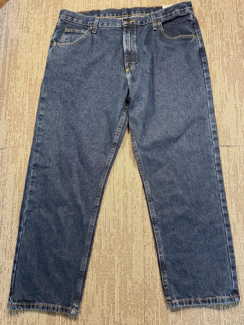 Wrangler Five Star Premium Jeans Mens 38x29 Blue Relaxed Straight Denim Pants